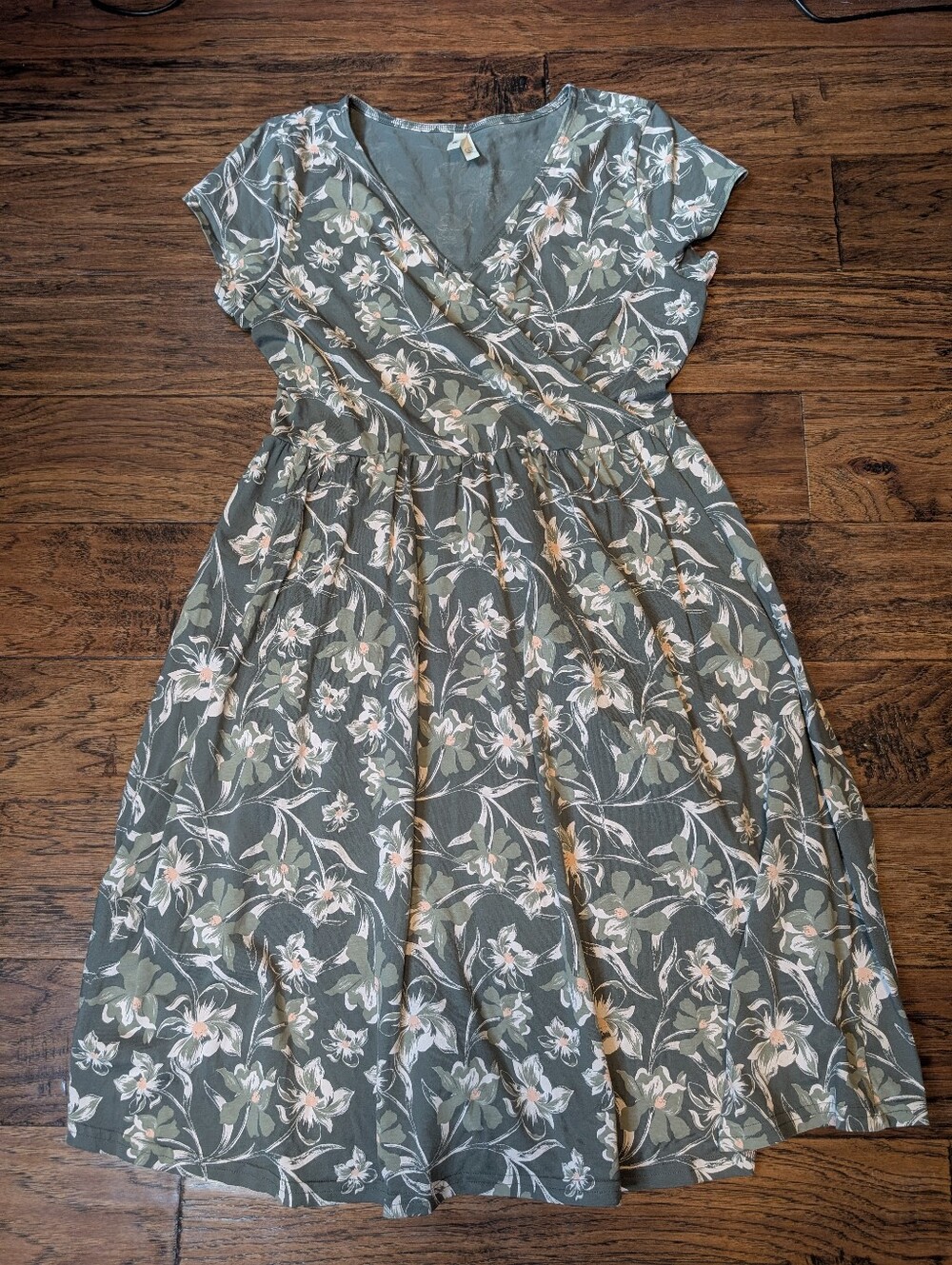 Pact Fit And Flare Crossover Dress Size Large